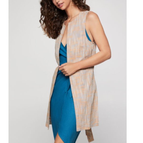 NWT BCBG Basket Weave Tie Waist Vest Dress - Picture 11 of 12